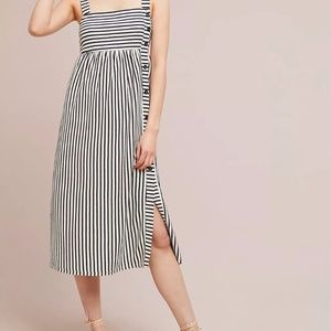 Maeve by Anthropologie Fiona Striped Midi Dress sz M